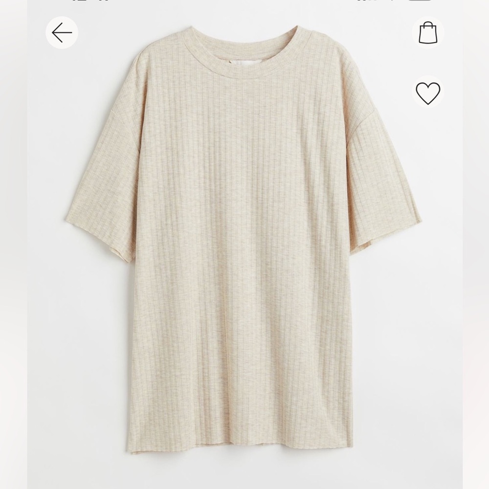Casual Beige Ribbed Women's Top